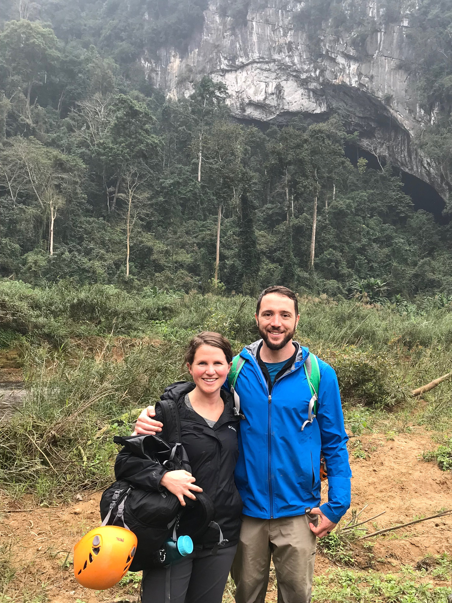 Dan and Heather with cave