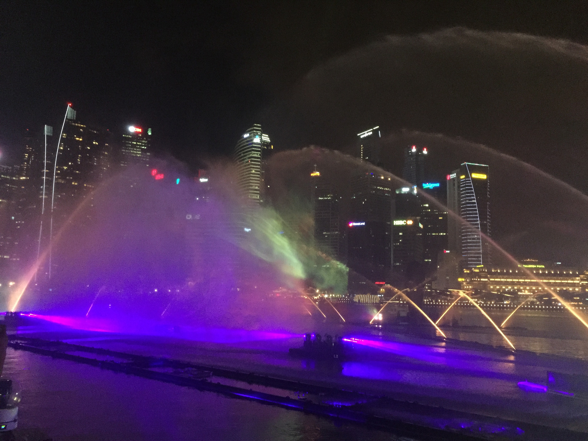 Singapore fountain light show