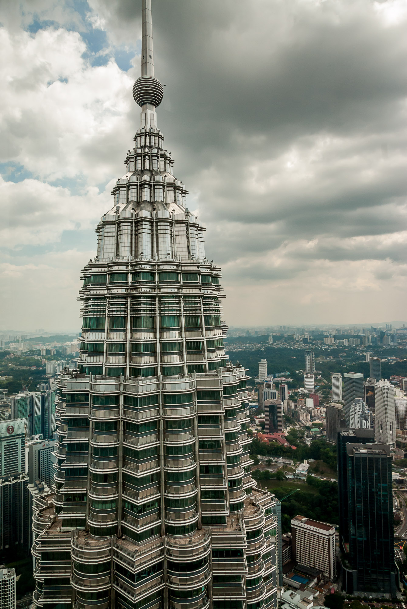 petronas tower view from top
