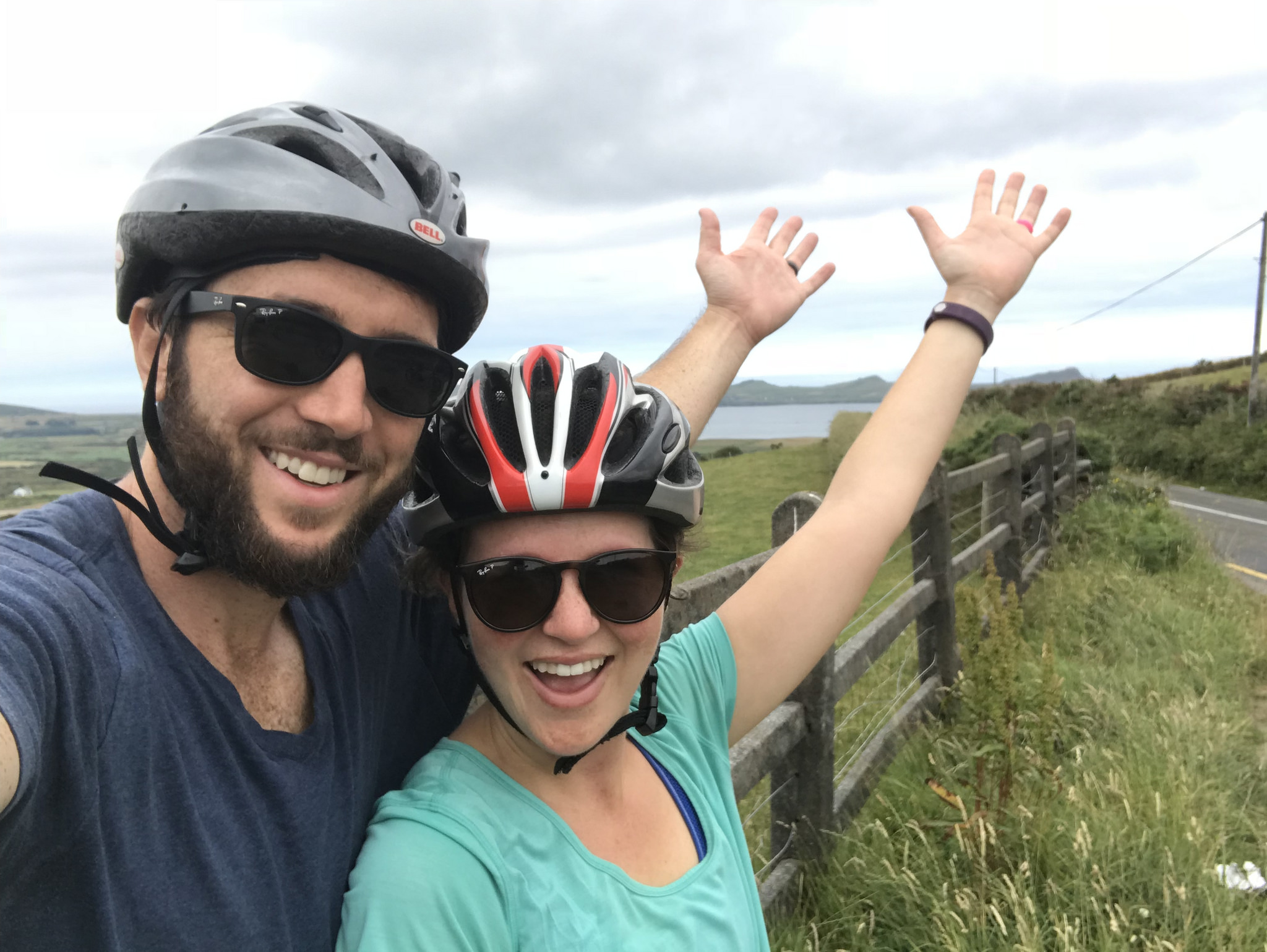 Dan and Heather biking