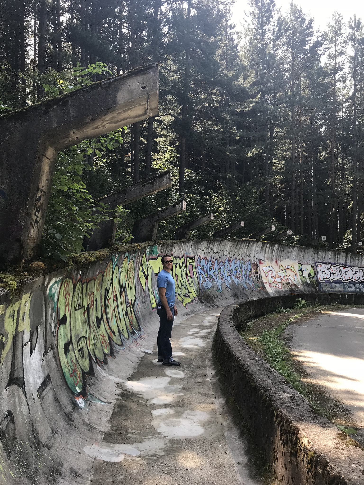 Dan at Sarajevo bobsled track