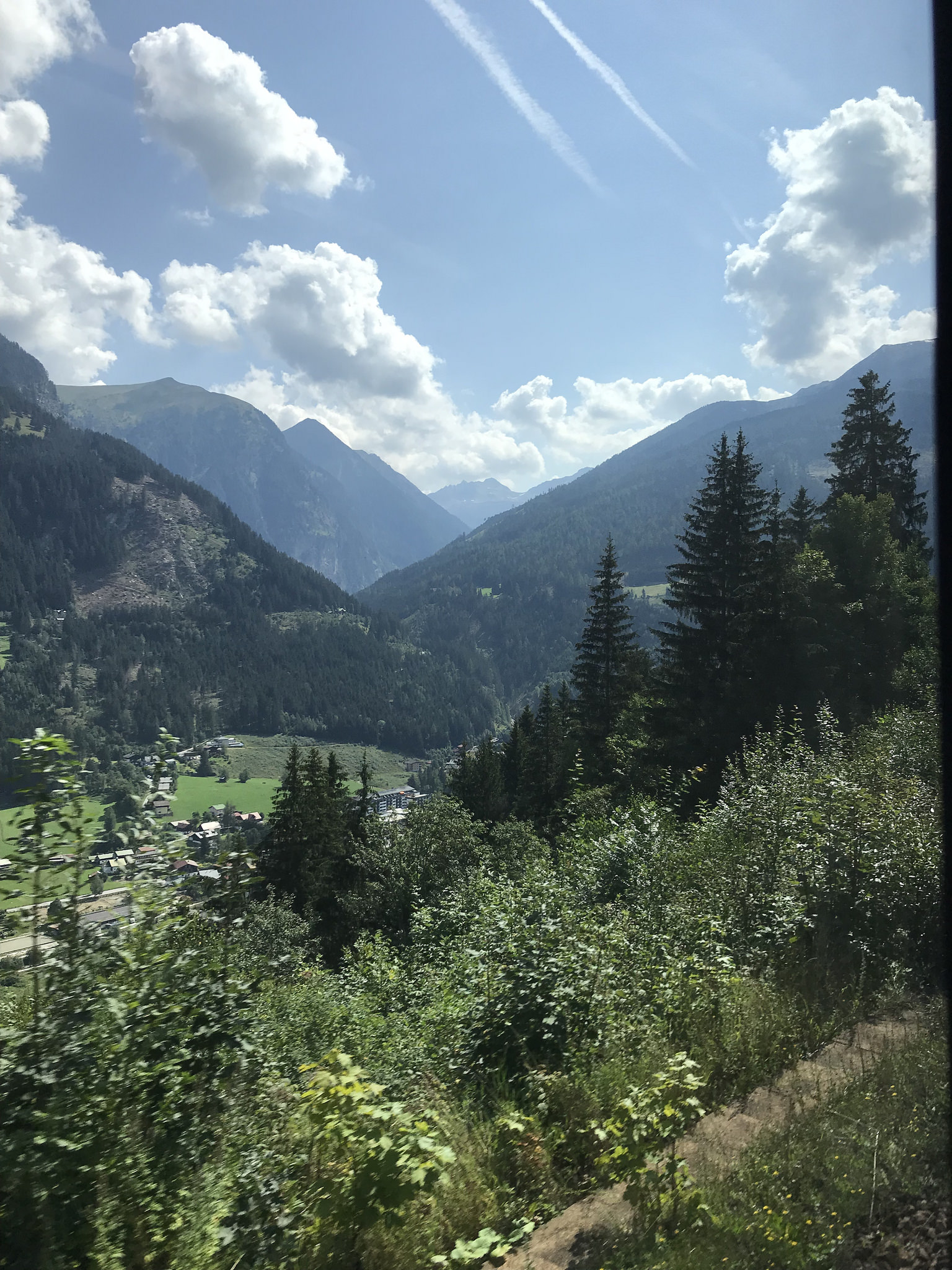 Austrian valley from train