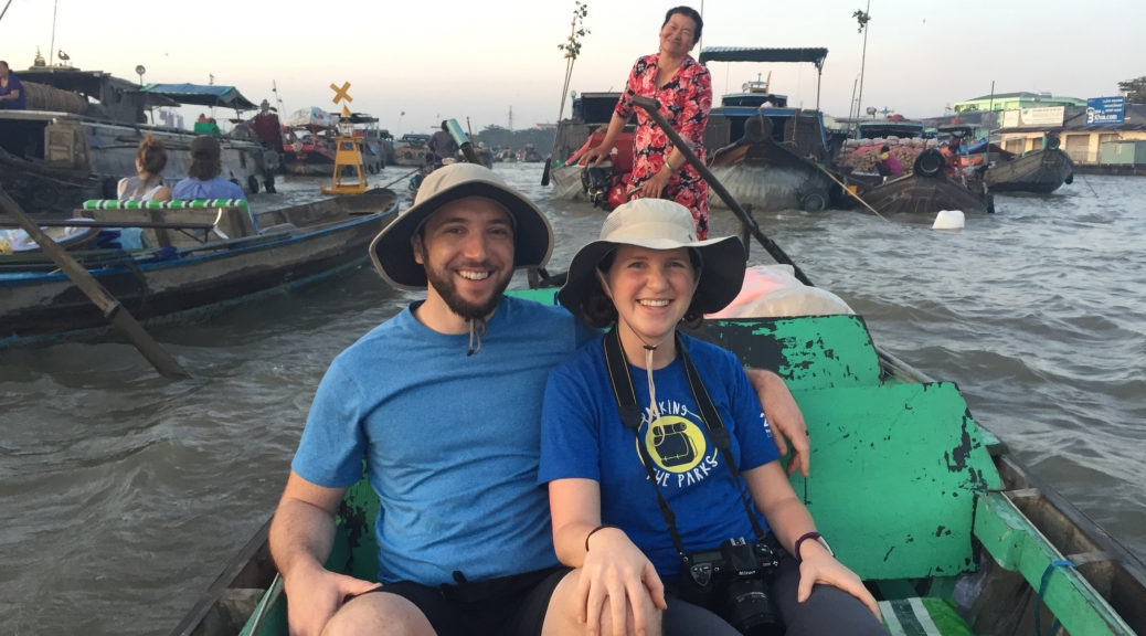Dan and Heather at the floating market