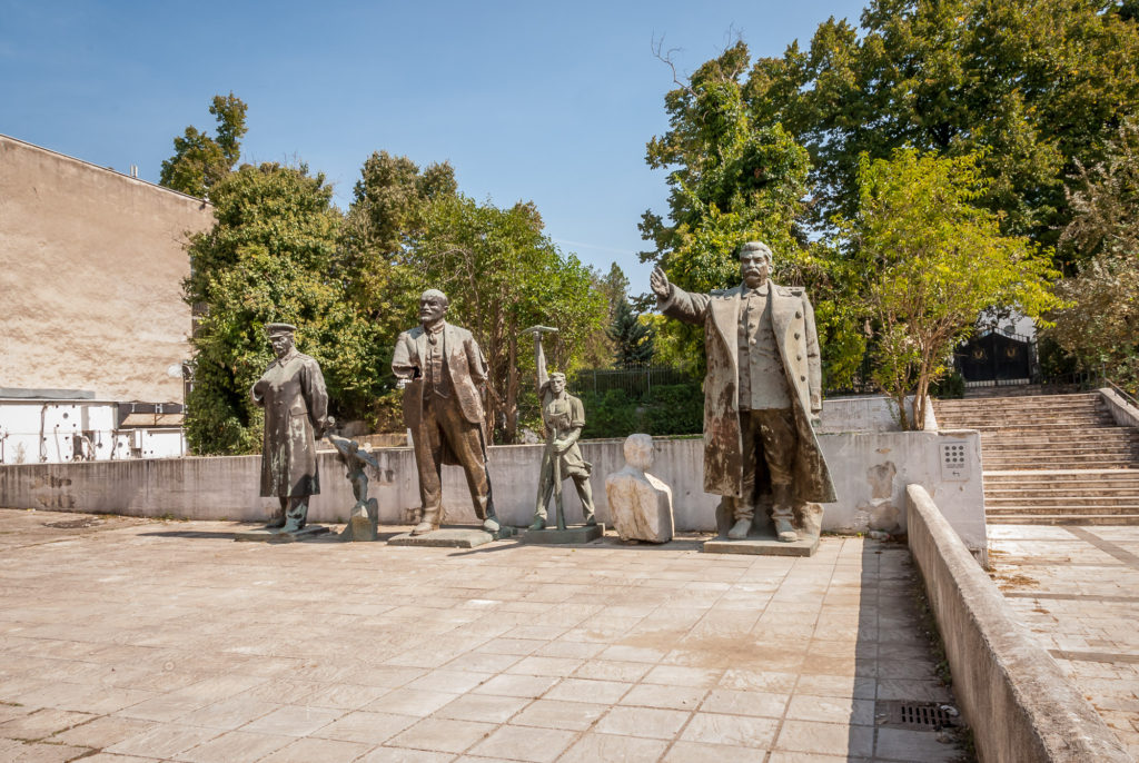 Tirana communist statues